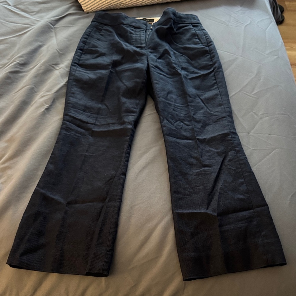 J. Crew Navy Linen Pants